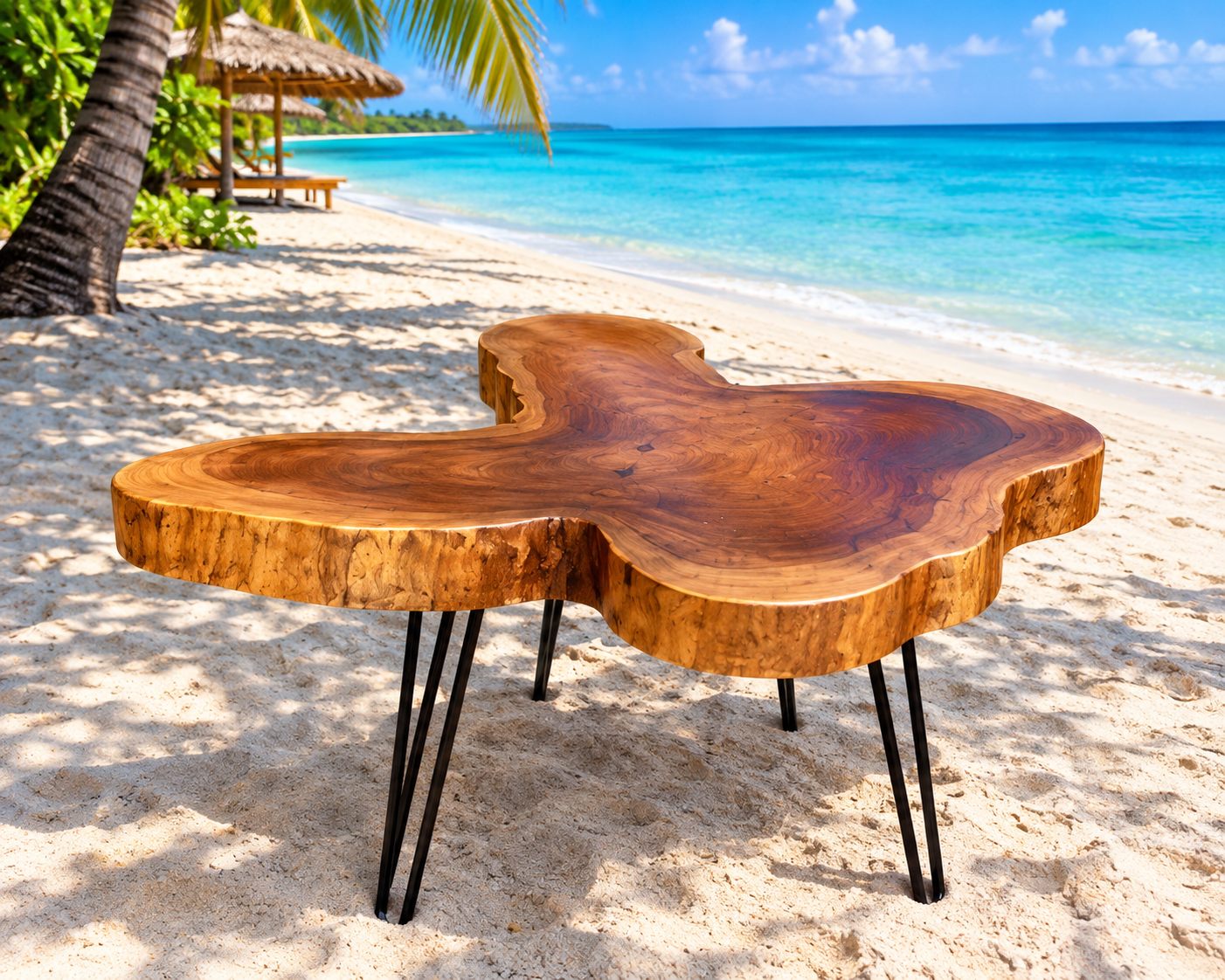 Zanzibar live edge wooden coffee table