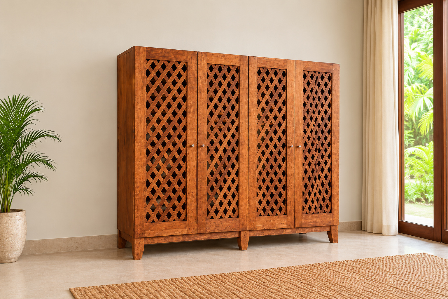 Custom Wooden Wardrobe in Zanzibar