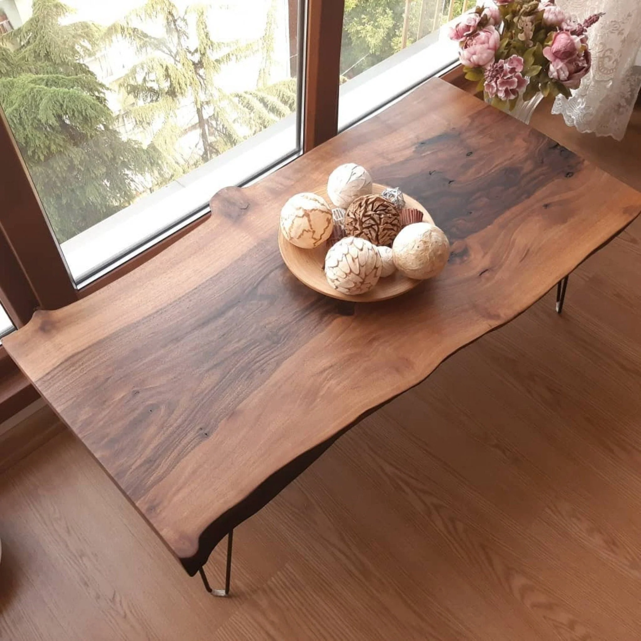 Zanzibar live edge wooden coffee table