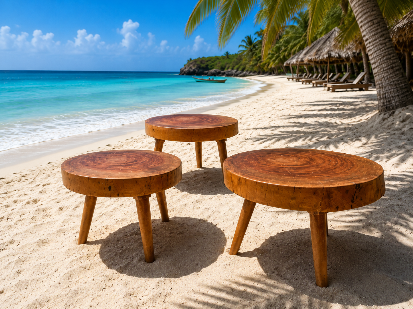 Zanzibar live edge wooden coffee table