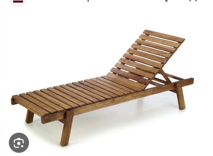 Custom wooden sun lounger for a Zanzibar resort