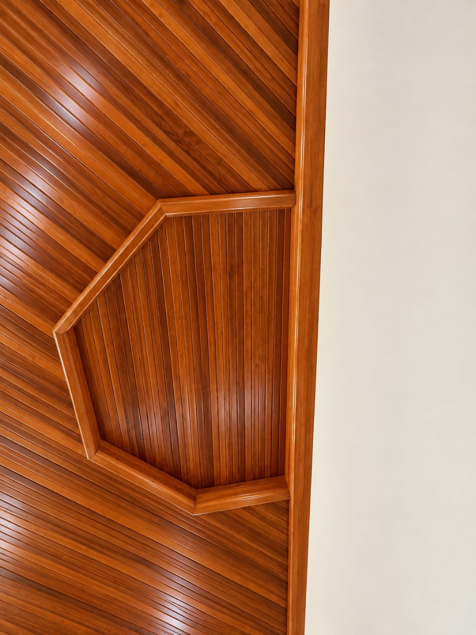 Handcrafted timber ceiling interior in Zanzibar