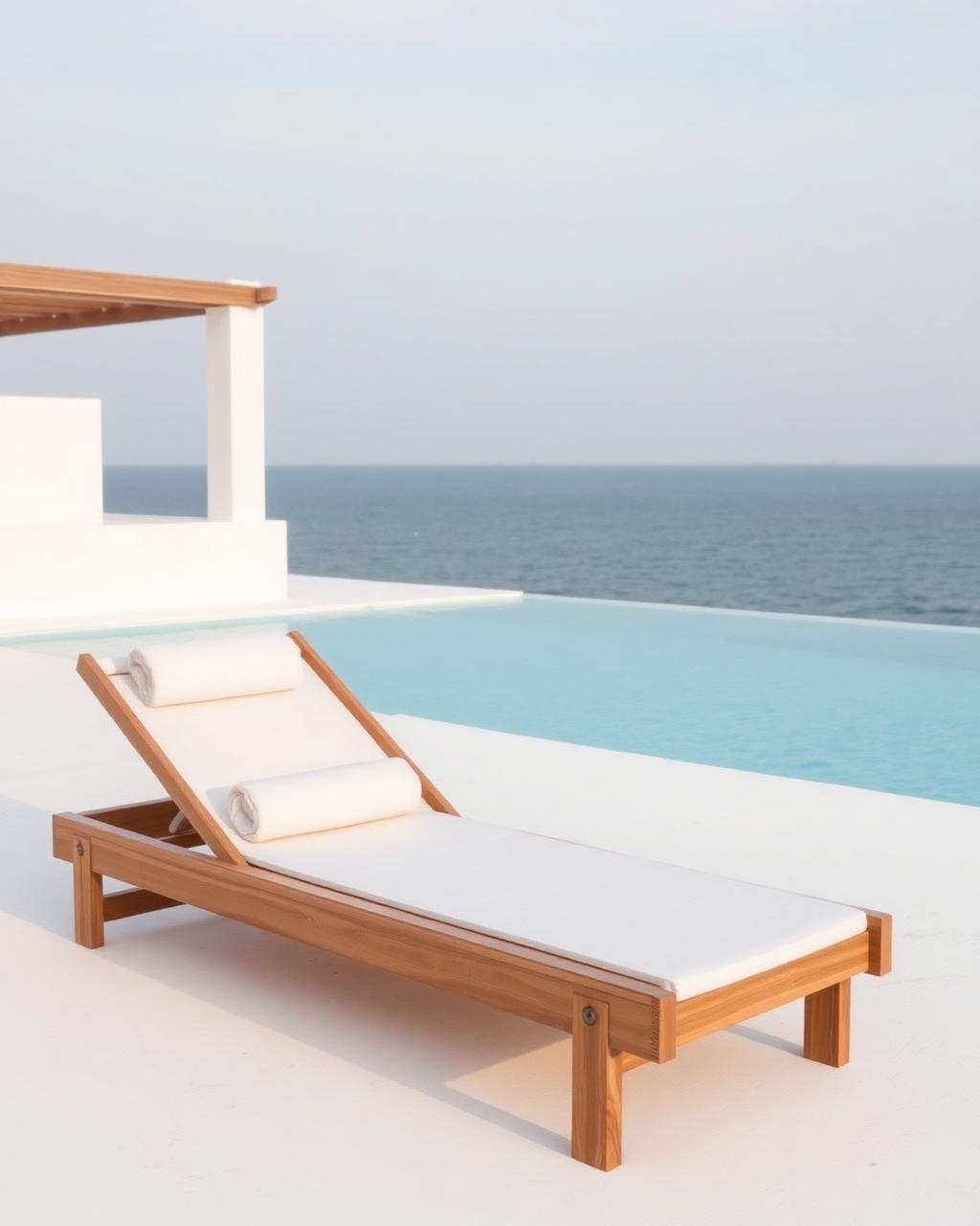 Weatherproof teak sun lounger for Zanzibar resorts and villas
